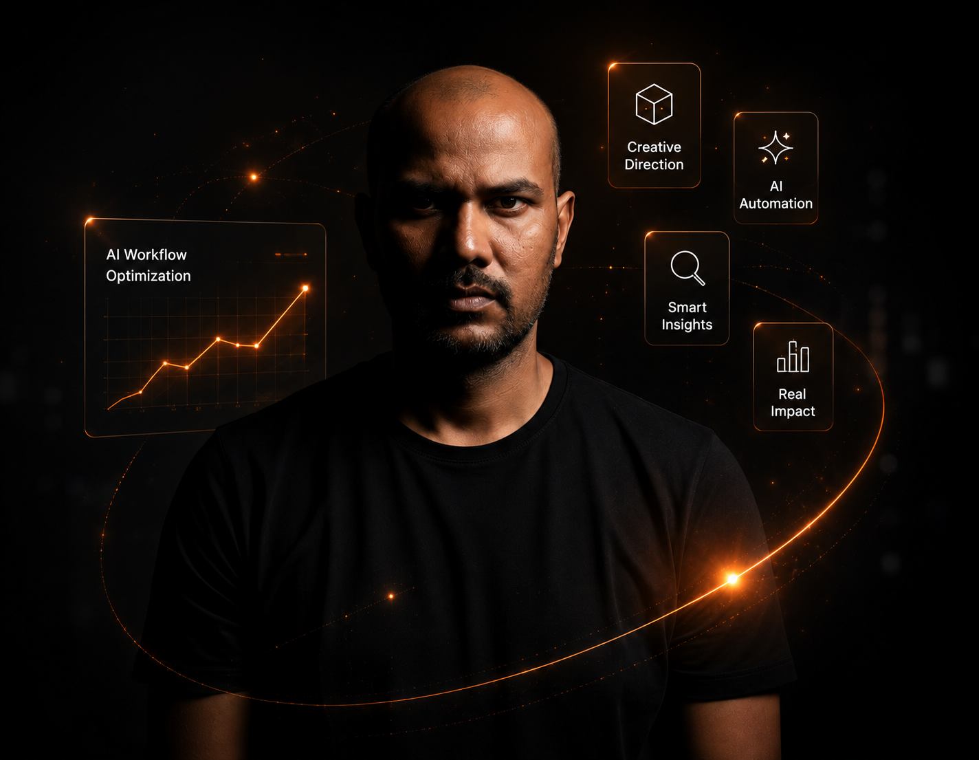 Founder-led creative and AI direction visual