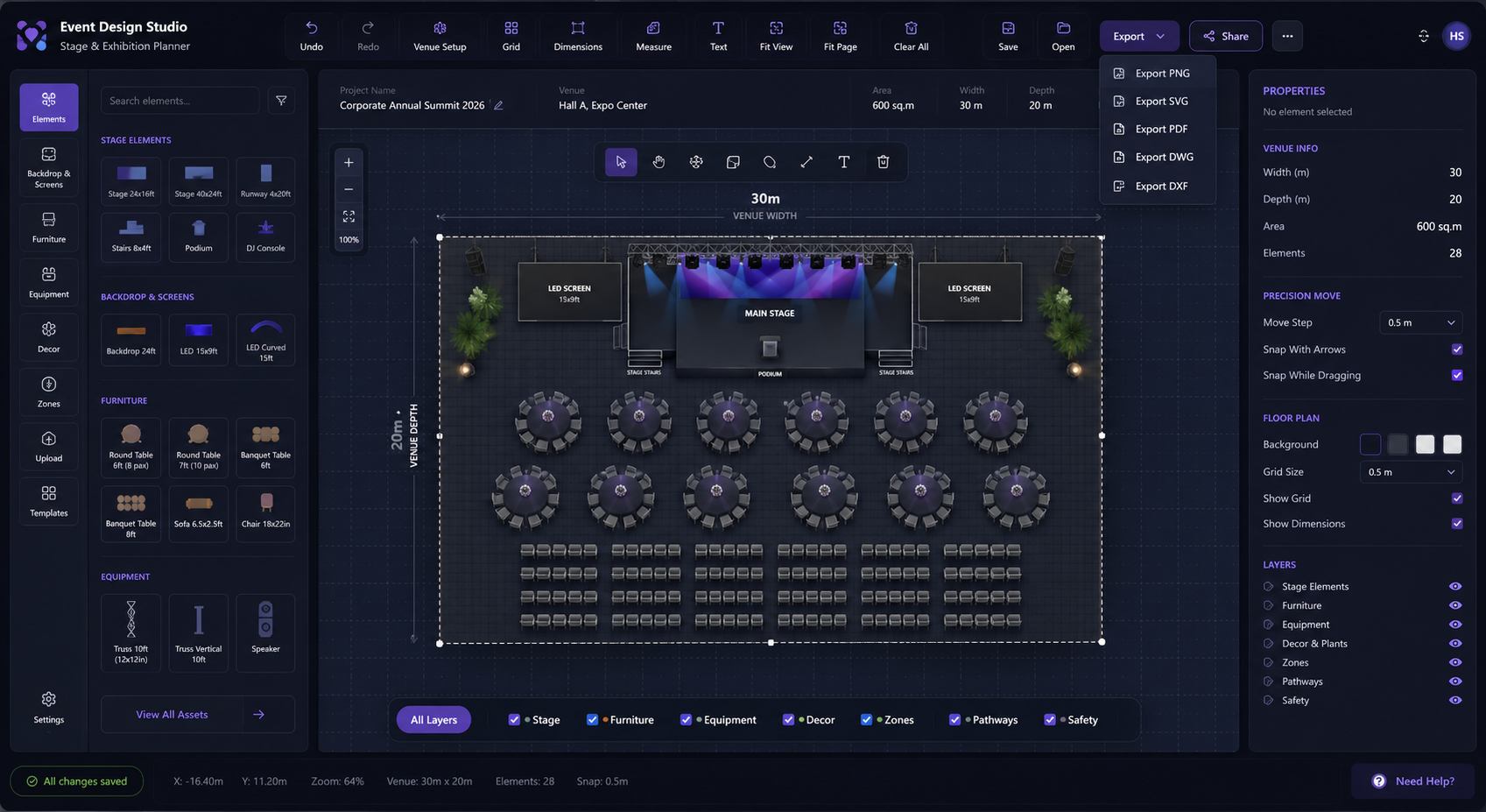 Layout Maker custom software interface by Overwrite